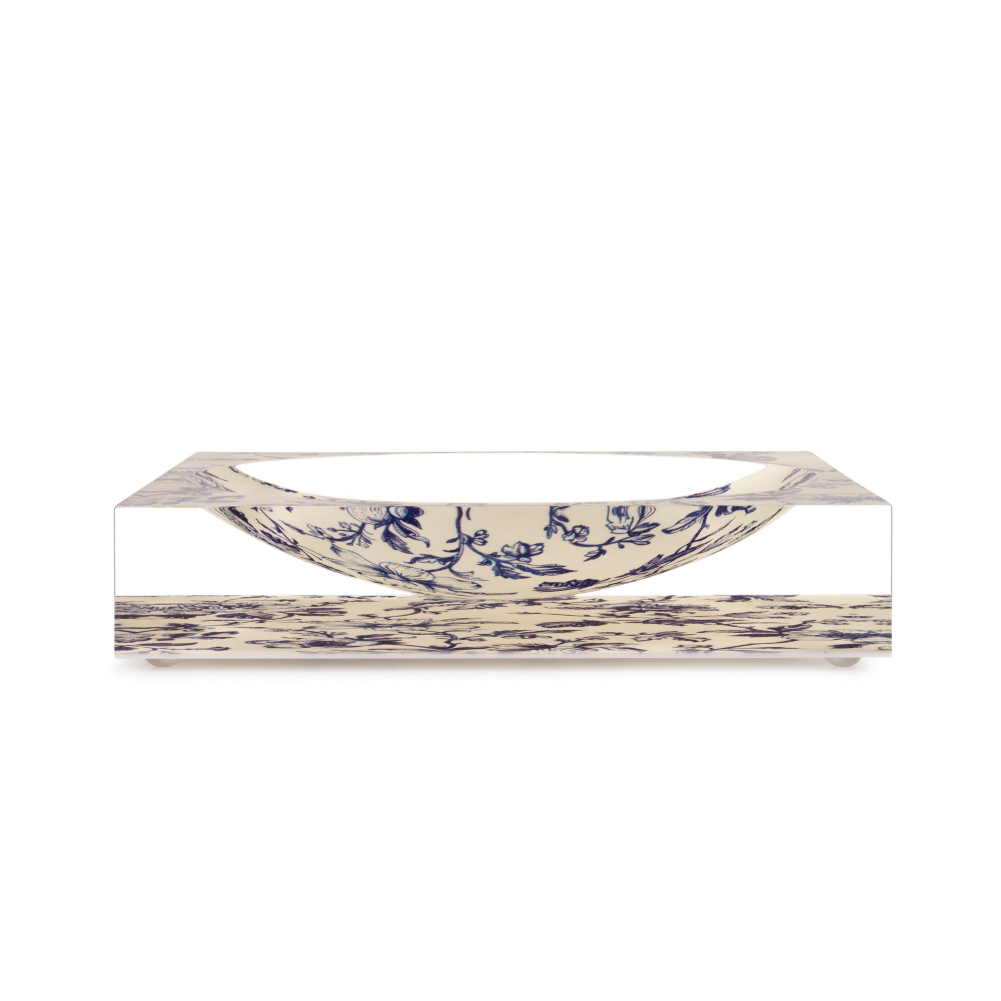 Blue Floral Candy Dish