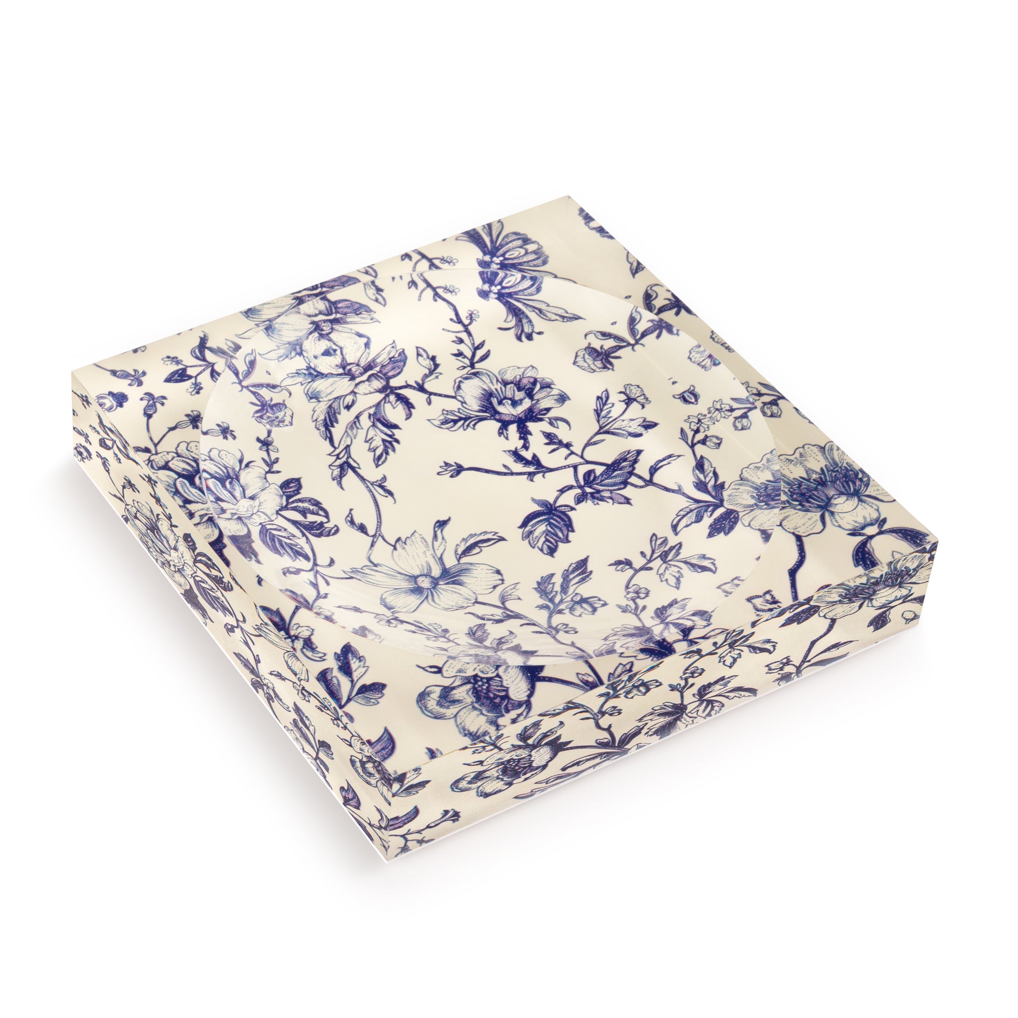 Blue Floral Candy Dish