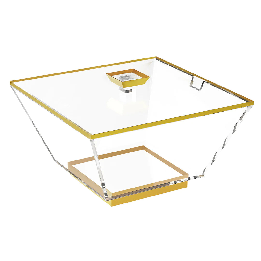 Salad Bowl With Base - Gold