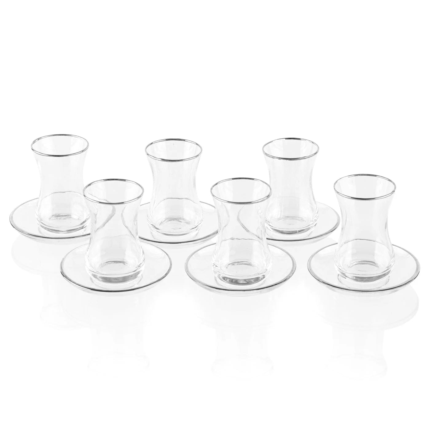 CLASSIC GLASS CUPS & SAUCERS